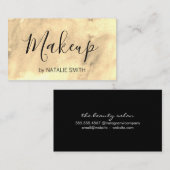 Trendy Makeup Artist Watercolor Visitenkarte (Vorne/Hinten)