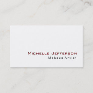 Trendy Makeup Artist White Red Style Business Card Visitenkarte