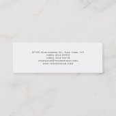 Trendy Makeup Artist White Style Business Card Mini Visitenkarte (Rückseite)