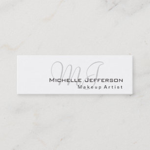 Trendy Makeup Artist White Style Business Card Mini Visitenkarte