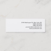 Trendy Makeup Artist White Style Business Card Mini Visitenkarte (Rückseite)