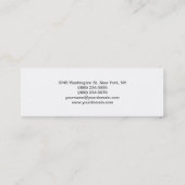 Trendy Makeup Artist White Style Business Card Mini Visitenkarte (Rückseite)