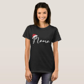Trendy Mama Christmas Weihnachtsmannmütze Black T-Shirt (Vorne ganz)