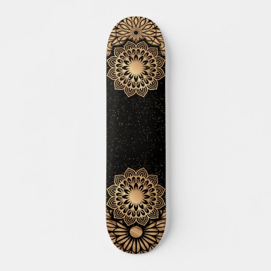 Trendy Mandala Pattern & Quote Skateboard (Vorne)