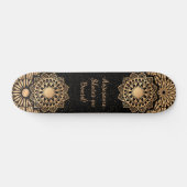 Trendy Mandala Pattern & Quote Skateboard (Horizontal)