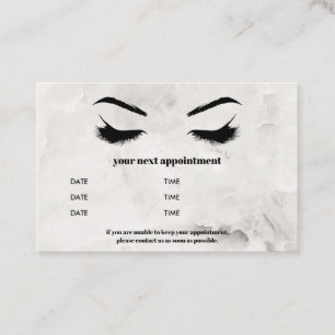 Trendy Marble Browbar Eyelash Luxury Visitenkarte