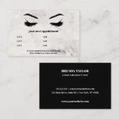 Trendy Marble Browbar Eyelash Luxury Visitenkarte (Vorne/Hinten)
