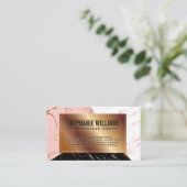 Trendy Marble Color Block | Gold Metallic Visitenkarte (Stehend Vorderseite)