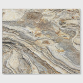 Trendy Marble Granite Stone Texture Geschenkpapier (Flach)