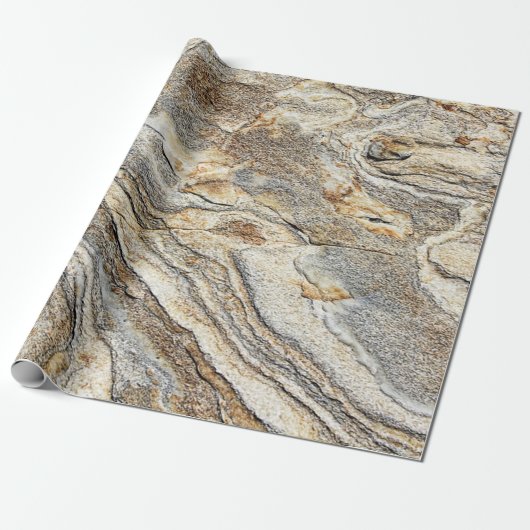 Trendy Marble Granite Stone Texture Geschenkpapier (Ungerollt)