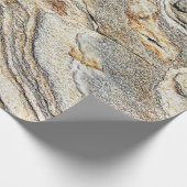 Trendy Marble Granite Stone Texture Geschenkpapier (Ecke)