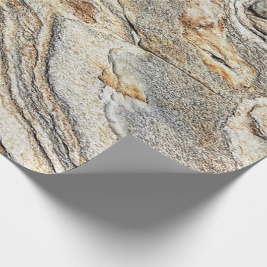 Trendy Marble Granite Stone Texture Geschenkpapier (Ecke)