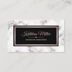 Trendy MarmorRosen-Gold modern Visitenkarte