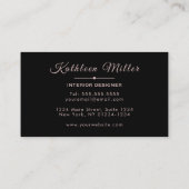 Trendy MarmorRosen-Gold modern Visitenkarte (Rückseite)