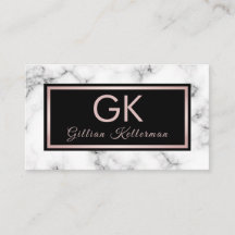 Trendy MarmorRosen-Goldmonogramm