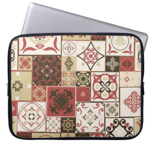 Trendy Marsala marokkanisches Muster Laptopschutzhülle