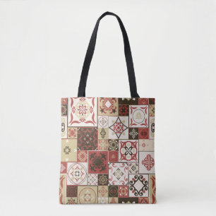 Trendy Marsala marokkanisches Muster Tasche