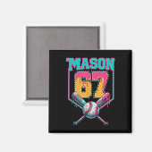 Trendy Mason 67 Mem Eiscreme-Drip Bysebyll Geburts Magnet (Vorderseite/Rückseite)
