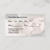 Trendy Massage Therapie Termine Business Cards Visitenkarte (Rückseite)