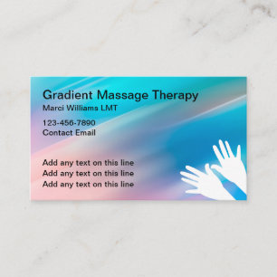 Trendy Massage Therapist Business Cards Visitenkarte