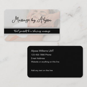 Trendy Massage Therapy Business Cards Visitenkarte