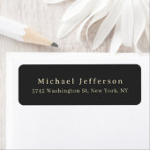 Trendy Matte Black Minimalist Own Name Address (Insitu)