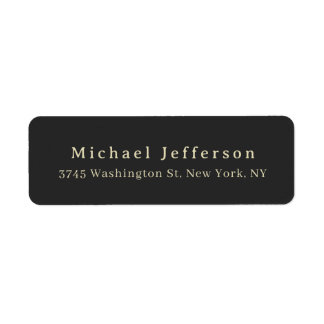 Trendy Matte Black Minimalist Own Name Address