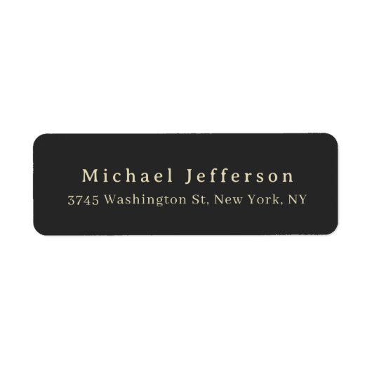 Trendy Matte Black Minimalist Own Name Address (Vorne)