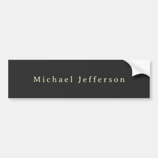 Trendy Matte Black Minimalist Own Name  Autoaufkleber