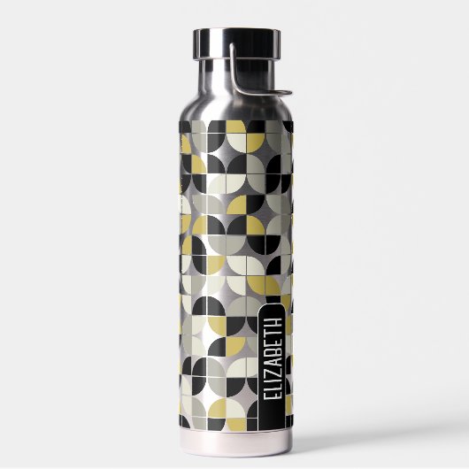 Trendy MCM Halbmond Muster mit großem Namensblock Trinkflasche (Links)