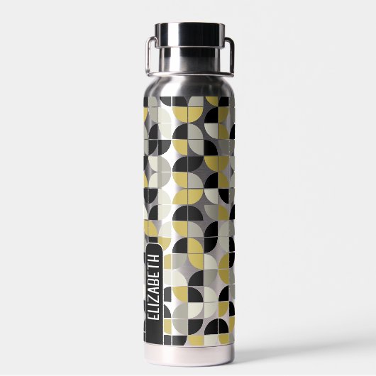 Trendy MCM Halbmond Muster mit großem Namensblock Trinkflasche (Rückseite)