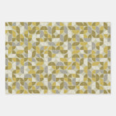 Trendy MCM Halbmond Muster - schwarz und schwarz Geschenkpapier Set (Vorderseite 3)