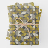 Trendy MCM Halbmond Muster - schwarz und schwarz Geschenkpapier Set (Beispiel)