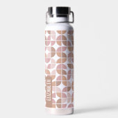 Trendy MCM Halbmondmuster mit blauer Namensblöcke Trinkflasche (Rückseite)