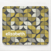 Trendy MCM Halbmondmuster mit Goldnamenblock Mousepad (Vorne)