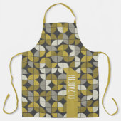 Trendy MCM Halbmondmuster mit Goldnamenblock Schürze (Vorderseite)