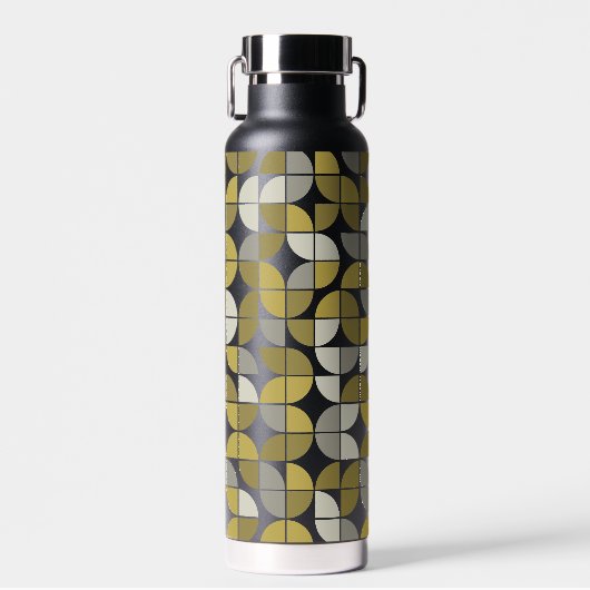 Trendy MCM Halbmondmuster mit Goldnamenblock Trinkflasche (Vorne)