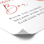 Trendy Meadow Strawberry Baby Shower MOMOSA Bar Poster (Ecke)