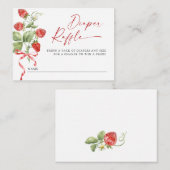 Trendy Meadow Strawberry Babydusche Windelwindeln Begleitkarte (Vorne/Hinten)