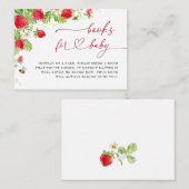 Trendy Meadow Strawberry Books for Baby Showroom Begleitkarte (Vorne/Hinten)