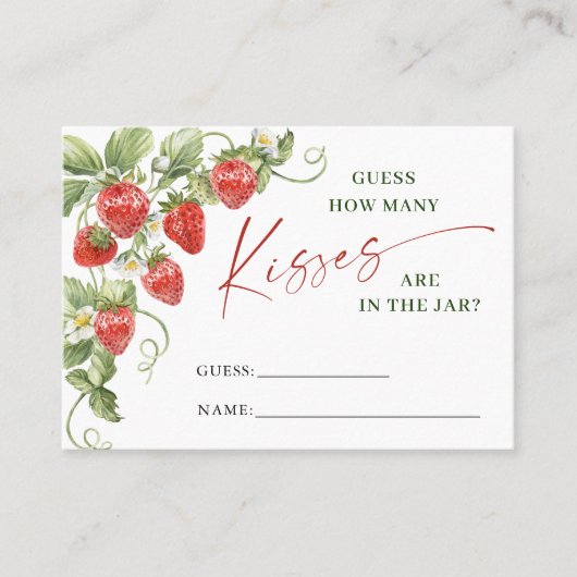 Trendy Meadow Strawberry schätzt, wie viele Game C Visitenkarte (Vorderseite)