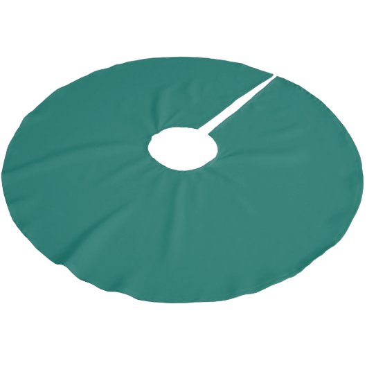 Trendy Medium Bluish Green - Polyester Tree Skirt Polyester Weihnachtsbaumdecke (Schrägansicht)