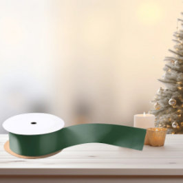 Trendy Medium Dark Christmas Green - Satin Ribbon Satinband