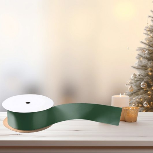 Trendy Medium Dark Christmas Green - Satin Ribbon Satinband