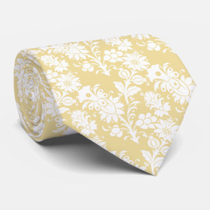 Trendy Mellow Yellow Floral Trauzeugen Wedding Krawatte