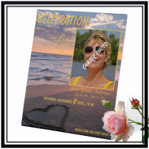 Trendy Memorial Funeral Beach Sunset Pedestal Schi