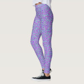 Trendy Mermaid Schwanz Lila Fischskala Muster Leggings (Links)