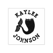 Trendy Mermaid Schwanz Name Gummistempel (Prägung)