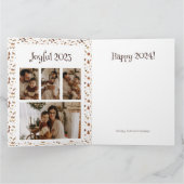 Trendy Merry Christmas Car Family Foto Karte (Innenseite)