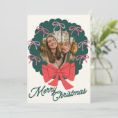 Trendy Merry Christmas Feiertagskarte (Stehend Vorderseite)